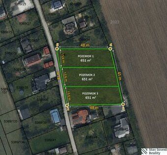 INVESTIČNÁ PRÍLEŽITOSŤ – 3 SUSEDIACE STAVEBNÉ POZEMKY
SENEC 
