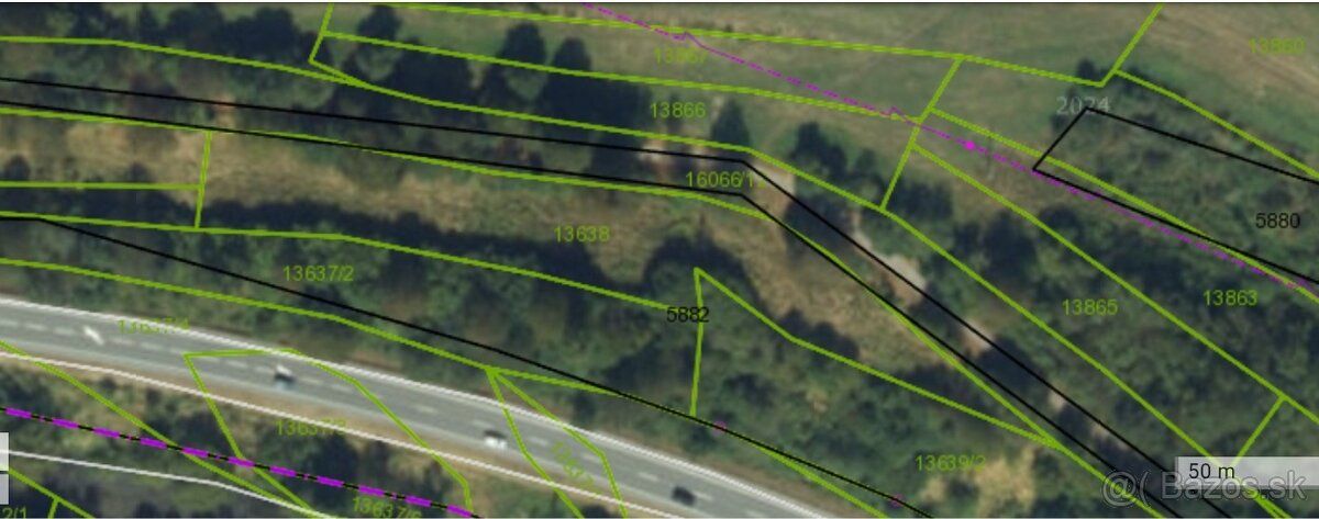 Predám pozemok vedľa cyklotrasi, v katastri Brezno. 800m² 69