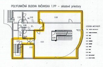 Ponúkame na prenájom skladový priestor v suteréne administra