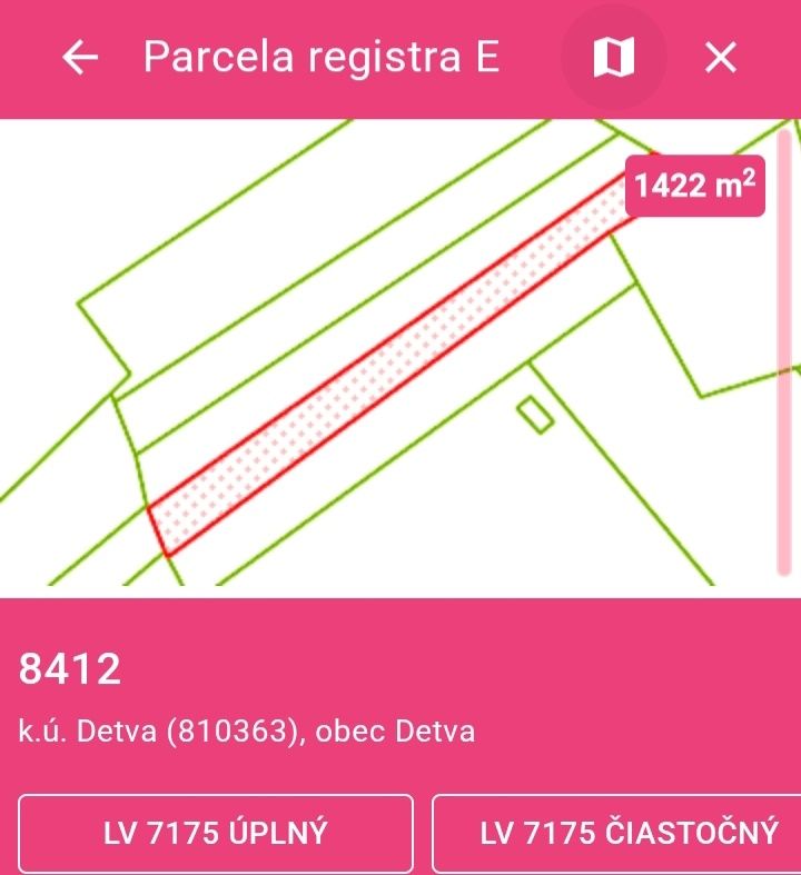 Predám ornú pôdu v okrese Detva časť dolná Chrapková neďalek