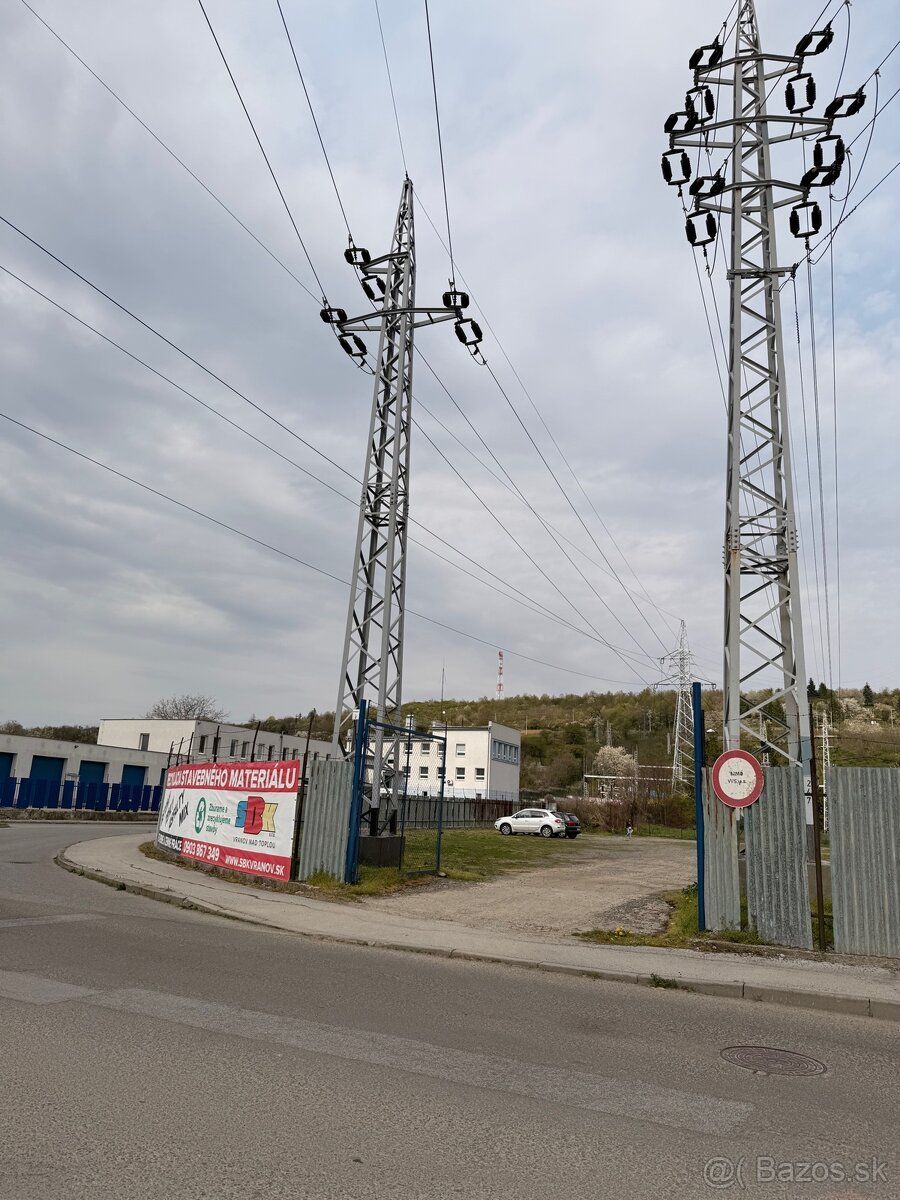 Priemyselný pozemok 2 500 m2 na Budovateľskej ul., Vranov n.