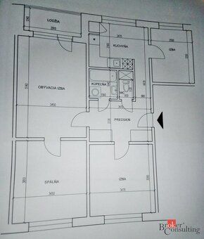 Predaj priestranného 4 izbového bytu v centre mesta Stupava 