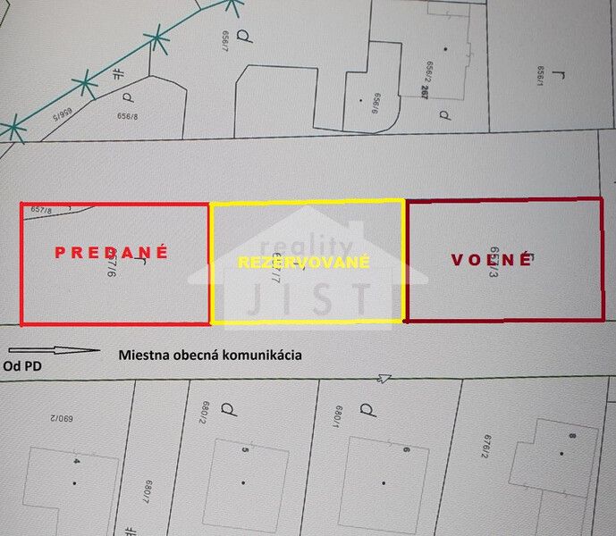                             Pozemok o výmere 800m2 a ideálne