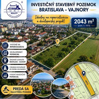 deálny na reparcelizáciu a developerský projekt
Spoločnosť S