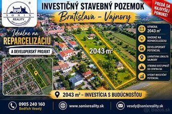 deálny na reparcelizáciu a developerský projekt
Spoločnosť S