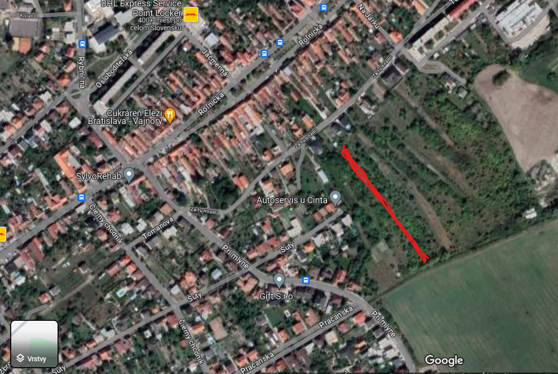deálny na reparcelizáciu a developerský projekt
Spoločnosť S