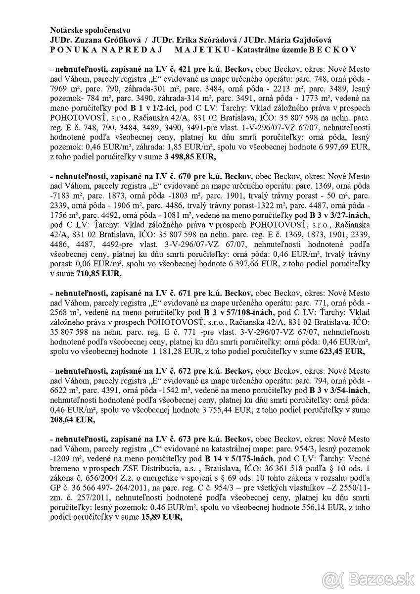 Notárske spoločenstvo JUDr. Zuzana Grófiková / JUDr. Erika S