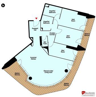 EUROVEA TOWER | Pribinova ulica | 4-izbový byt | 21. poschod