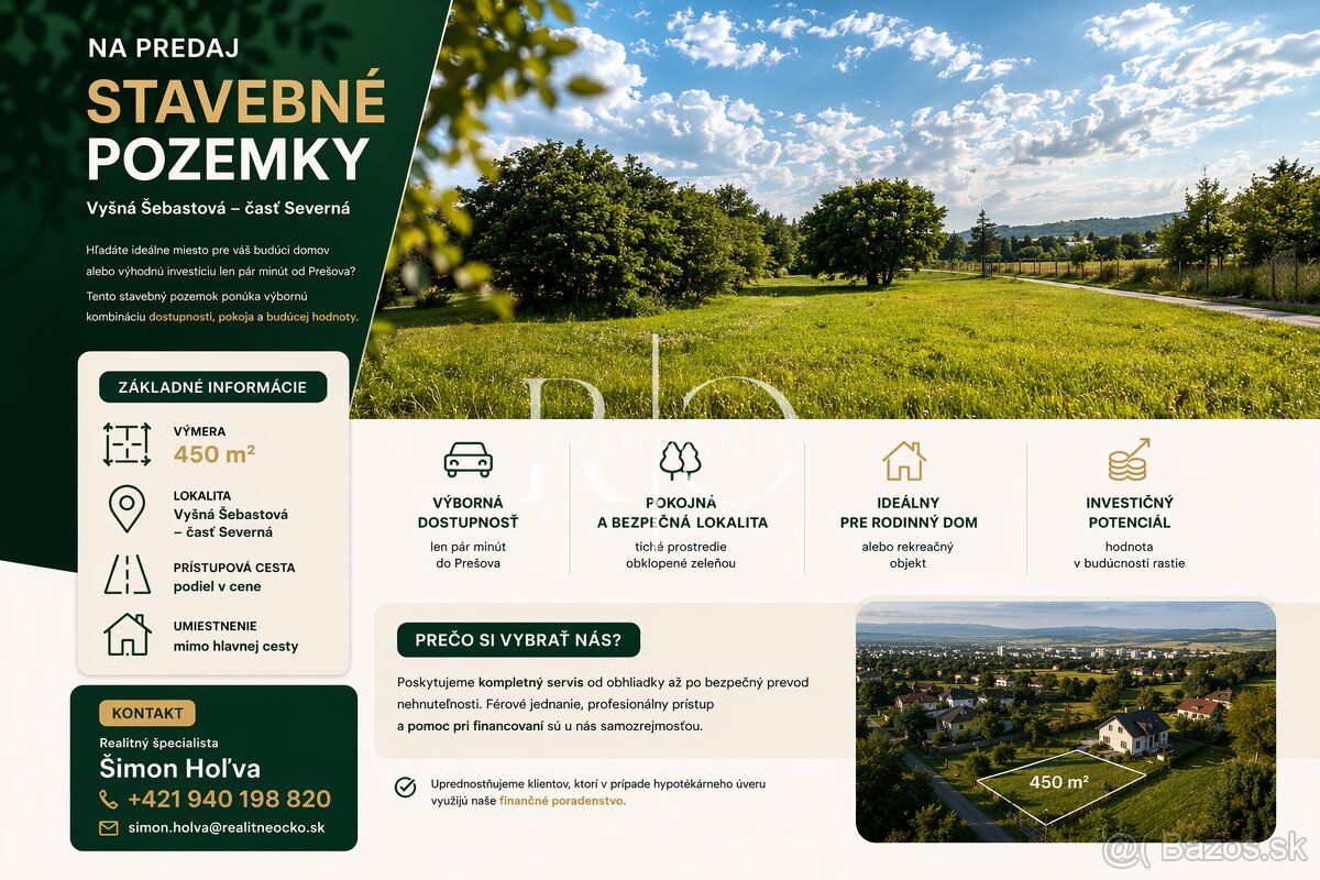Typ: Pozemok pre rodinné domy Mestská časť: Severná Obec: Vy