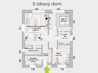 KABØ real estate vám ponúka 3-izbový tehlový bungalov v proj