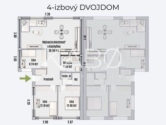 KABØ real estate ponúka na predaj novostavbu 4-izbového tehl