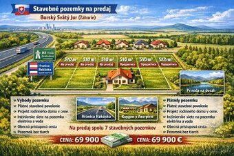 #4464V.
Na predaj stavebný pozemok – Borský Svätý Jur
Ponúka