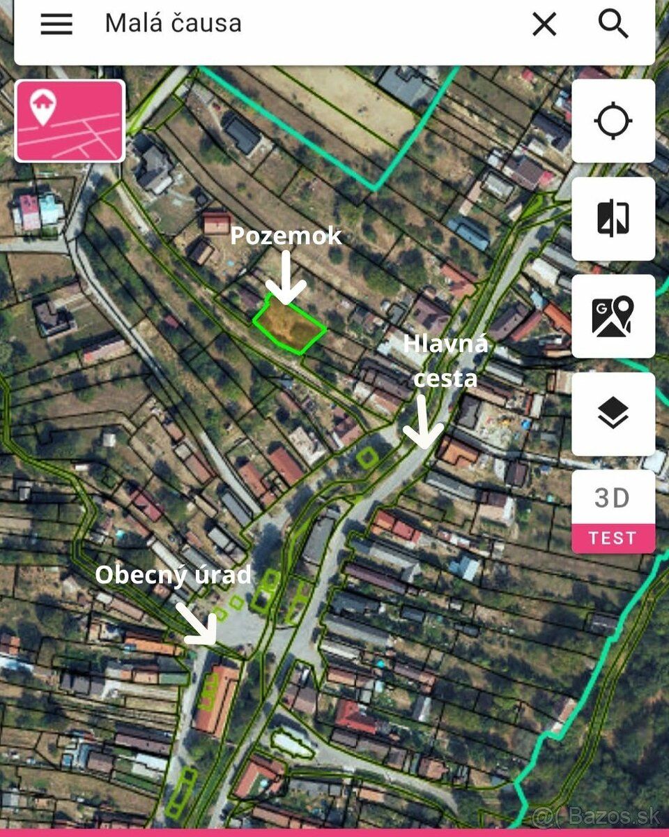 POSLEDNÝ VOĽNÝ POZEMOK V CENTRE OBCE MALÁ ČAUSA
Ponúkam na p