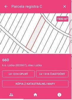 Ponúkame na predaj svahovitý pozemok v obci Lúčka. Pozemok j