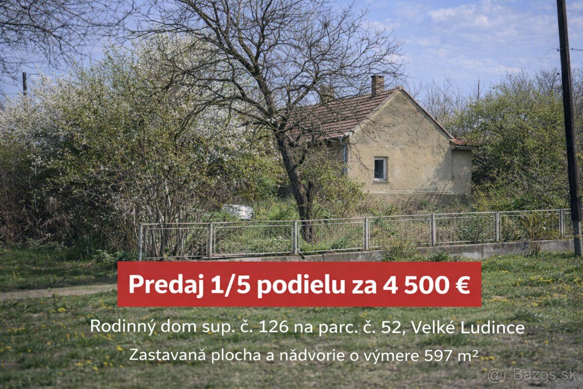 Ponúkam na predaj nehnuteľnosť evidovanú na liste vlastníctv