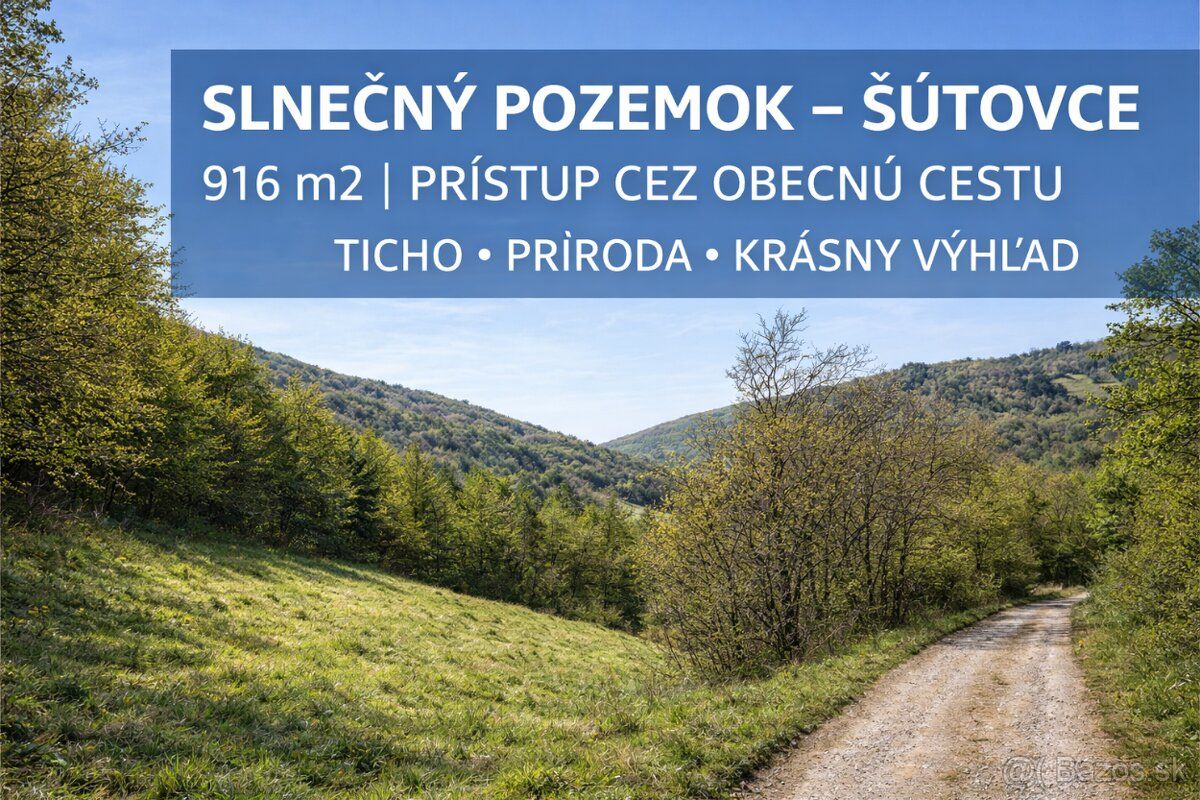 Ponúkame na predaj slnečný pozemok nachádzajúci sa v krásnom