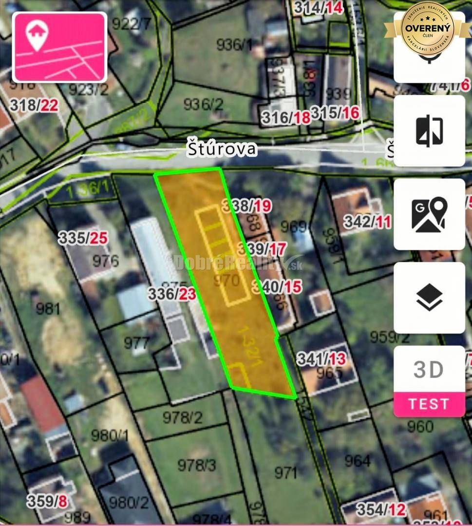 Ponúkam na predaj stavebný pozemok o výmere 1014 m², situova