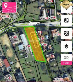 Ponúkam na predaj stavebný pozemok o výmere 1014 m², situova