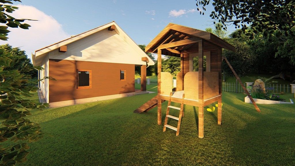 Ponúkame Vám na predaj projekt bungalovu rodinného domu. Dis