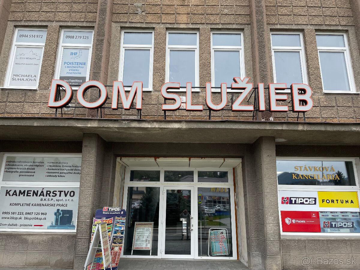 Prenajmem priestory v Dome služieb v Handlovej na druhom pos