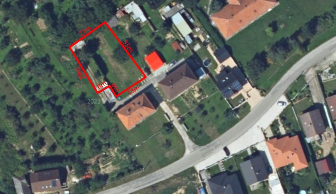 We offer for sale a building plot in the village of Trenčianske Bohuslavice
