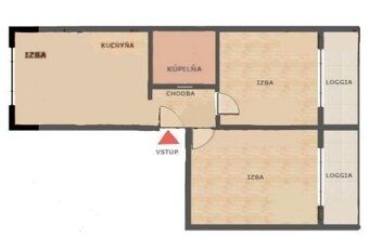 Predám 2 a pol izbový byt v centre mesta Malacky, 68 m2, z t
