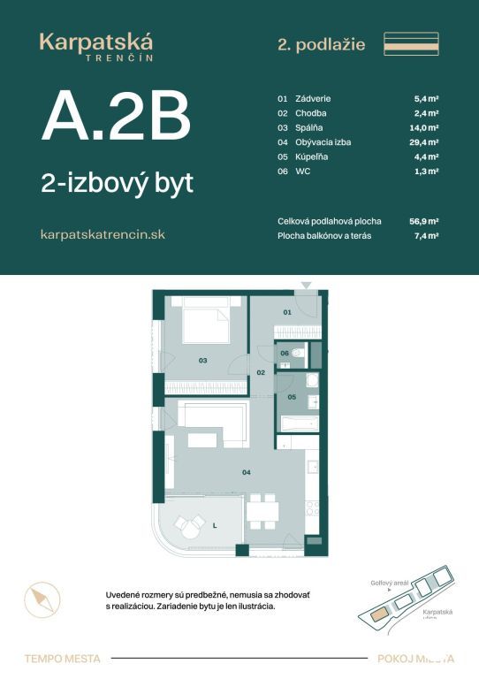 RADO Reality ponúka na predaj výnimočný 2-izbový byt s označ