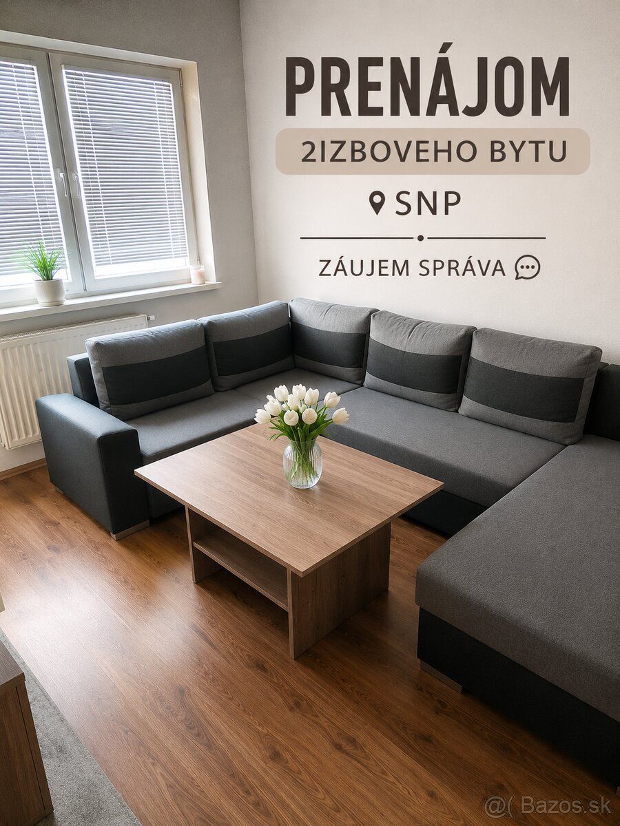 PRENÁJOM 2-IZBOVÉHO BYTU – TULIPÁNOVÁ 5, MICHALOVCE 🏡
Ponúka