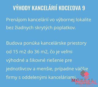 Ponúkame Vám na prenájom administratívne priestory vo výborn