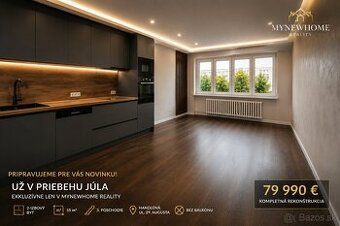 🏡 NA PREDAJ – 2-IZBOVÝ BYT S BALKÓNOM PO KOMPLETNEJ REKONŠTR