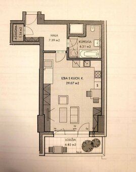 Ponúkame Vám na predaj moderný 1-izbový byt s veľkým balkóno