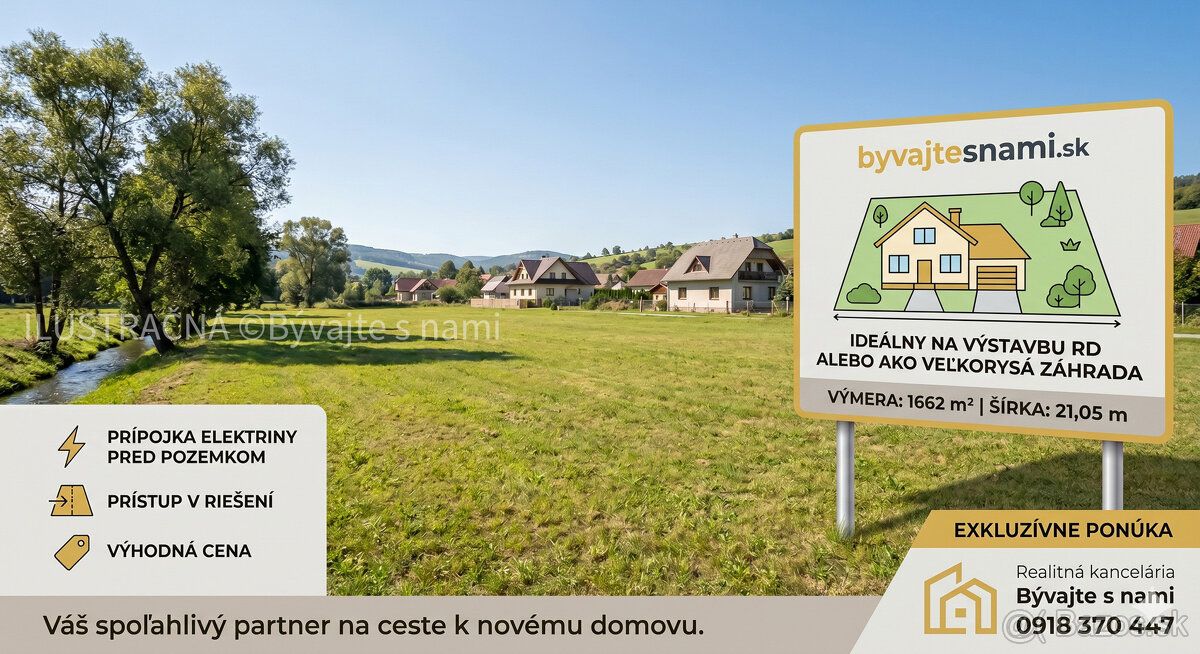 Typ: Pozemek pro rodinné domy Obec: Hriadky Realitní kancelář Bývejte s námi Vám exkluzivně…