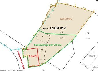 Sunny plot for sale of 1169 m2 in the city district