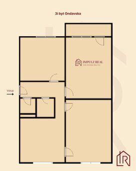 3-bedroom apartment in original condition on Ondavská Street in Košice