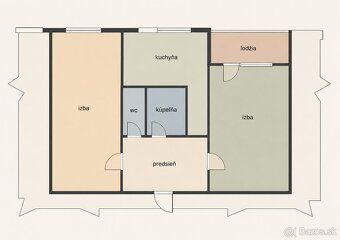 🏡Ponúkame na predaj 2 izbový byt s lodžiou o výmere 50 m² na