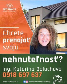 Real Estate Agency TOP REALITY KIČKOVÁ ǀ BALUCHOVÁ 18 years on the market offers for rent for…