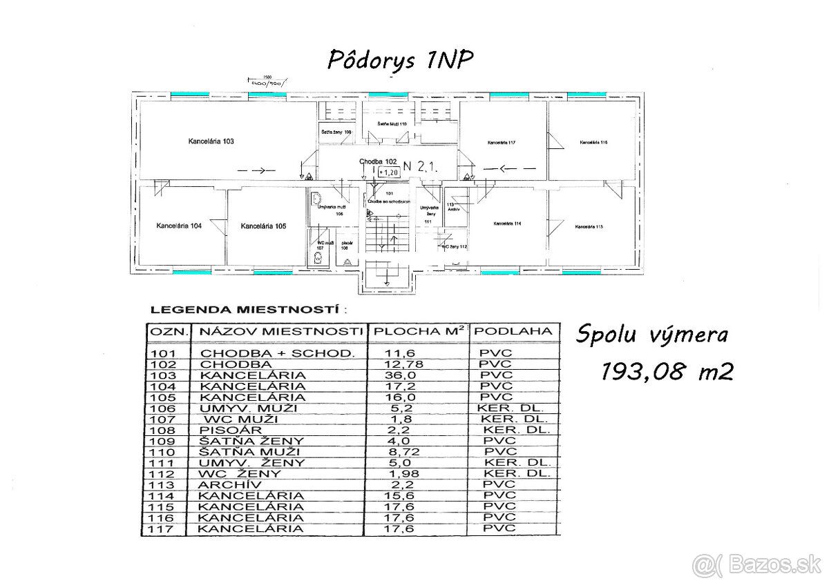 Ponúkame na prenájom - CELÝ ADMINISTRATÍVNY OBJEKT (BUDOVA) 