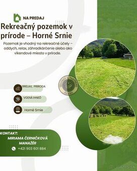 Ponúkame Vám na predaj rekreačný pozemok o výmere 2418 m 2 v