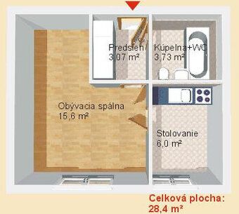 Ponúkam na prenájom dvojizbový slnečný byt na Tulskej ulici 