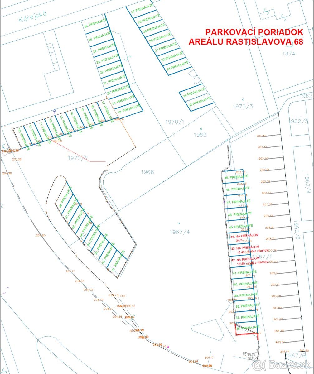 Ponúkame vám na prenájom parkovacie miesto v atraktívnej lok