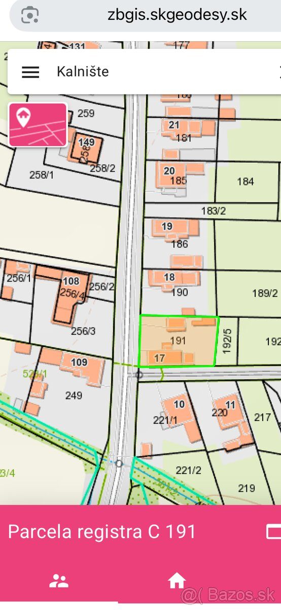 predam stavebny pozemok,kalniste,840m2