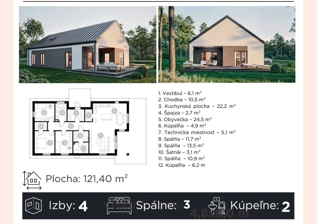 Ponúkame na predaj priestranný a kvalitne postavený drevodom