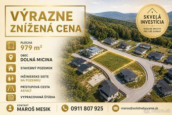 Ponúkame na predaj atraktívny slnečný stavebný pozemok v obľ