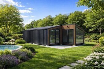 Ponúkame na predaj modernú víkendovú chatu v minimalistickom