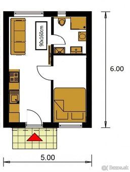 Predám moderný 2 izbový mobilný dom o rozlohe 30m2 (5x6m) Vy