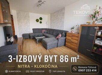 Predaj 3-izbového bytu – prerobený z 2-izbového, Nitra – Chr