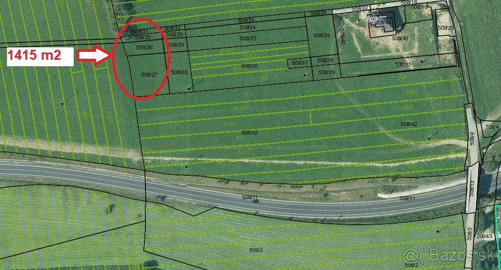 predám investičný pozemok o rozlohe 1415 m2, bez inžinierský