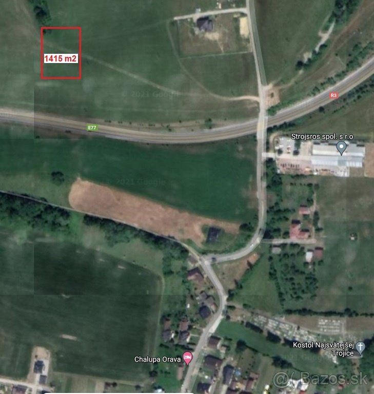 predám investičný pozemok o rozlohe 1415 m2, bez inžinierský
