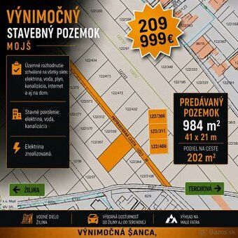 Predstavujeme Vám výnimočnú stavebnú parcelu vo vysoko cenen