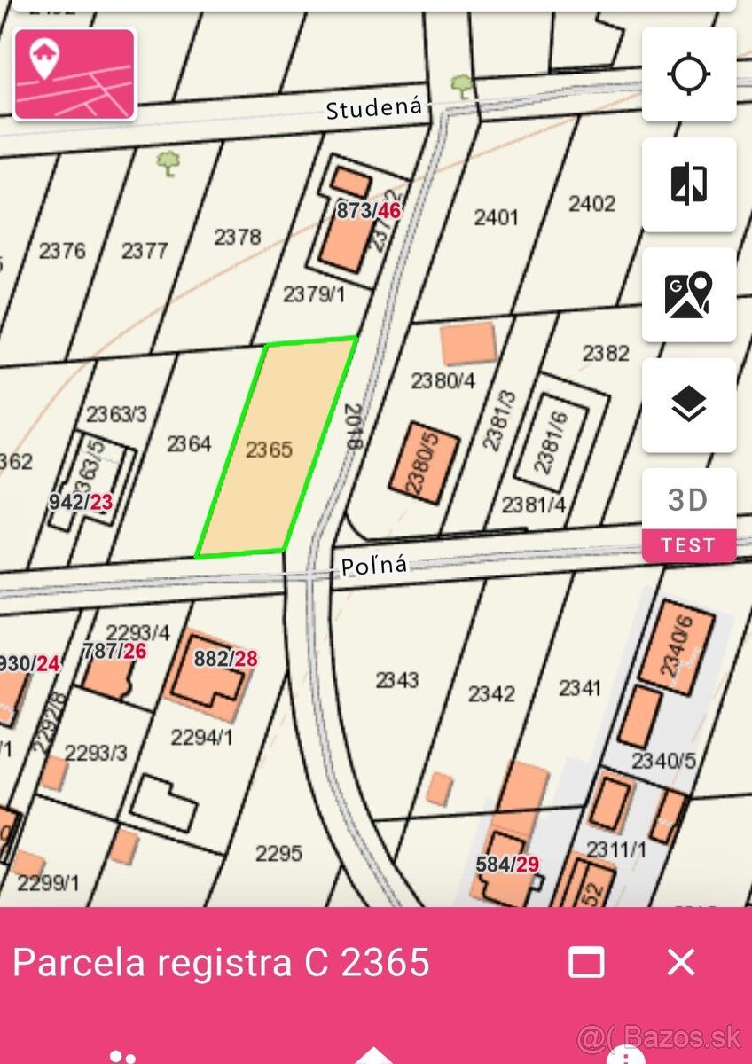 Predam krásny rovinatý stavebný pozemok, 720m2, v novej rozv